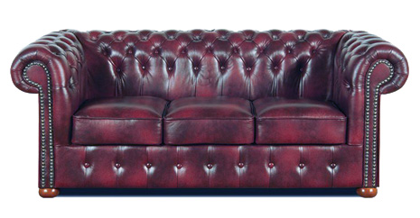 Chesterfield sofa weinrot