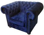 Chesterfield samt fauteuil